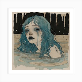 Wet Girl Art Print