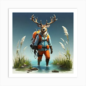 Hunter In The Woods Art Print