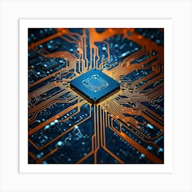 Computer Circuit Board 17 Art Print