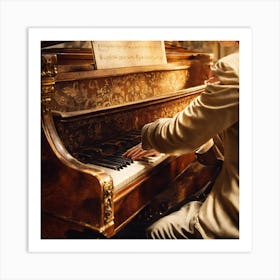 Man Playing Piano Art Print