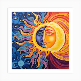 Sun And Moon 1 Art Print