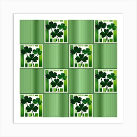 Shamrock Checkerboard Art Print