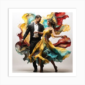 Elegant dancing 7 Art Print