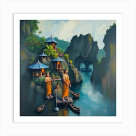 Buddhist Monks Art Print