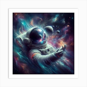 Astronaut In Space 2 Art Print