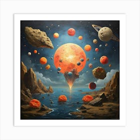 Summer With A Chance Of Asteroids Art Print  Art Print