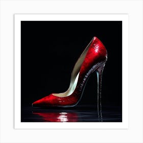 Red Stiletto Art Print