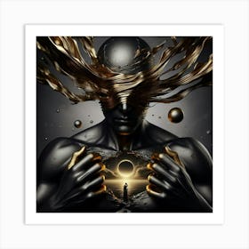 Man With A Golden Head Art Print