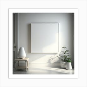 Empty Room With A White Frame Art Print