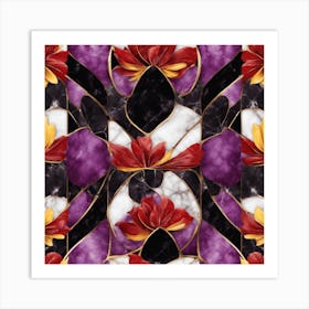 Abstract Floral Pattern Art Print