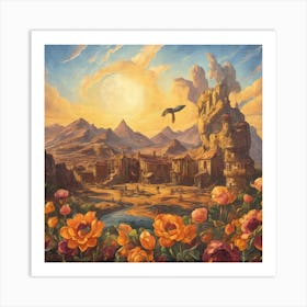 Land Of Flowers Art Print