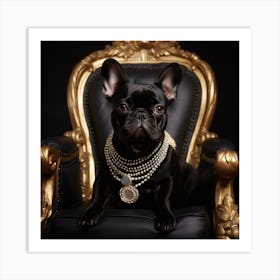 Frenchie Luxury Art By Csaba Fikker 005 Art Print