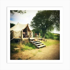 Tent In A Field 1 Art Print