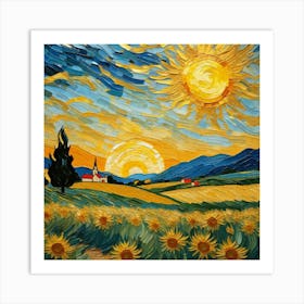 Beautiful Sunny morning painting Art Print