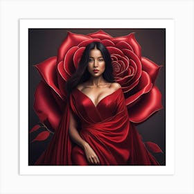 Rose dress Art Print