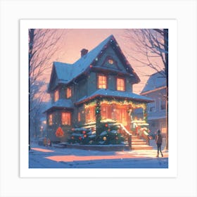 Christmas House 72 Art Print