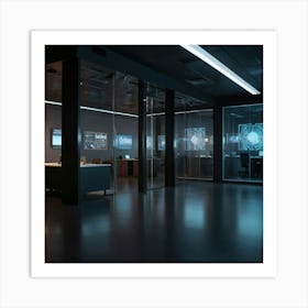 Futuristic Office 1 Art Print