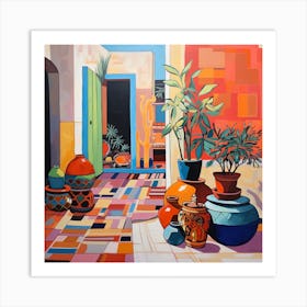 Moroccan Pots Art Print