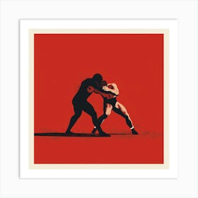 A Greco Roman Wrestling Minimal Illustration 1719334634 3 Art Print