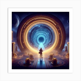 Futuristic Tunnel 3 Art Print