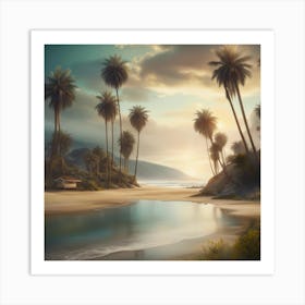 California Beach Art Print