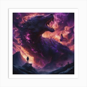 Wolf In The Sky Art Print