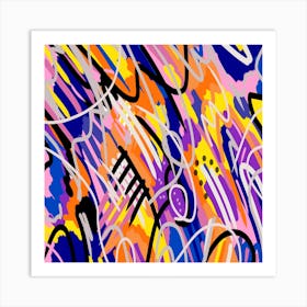 Funky Details Abstract Painting Art Print