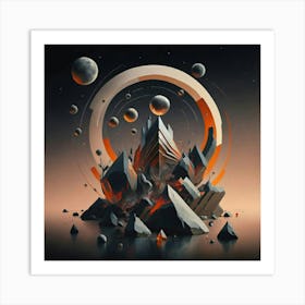 Visually captivating simple geometric artwork, 4 Art Print