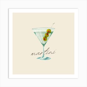 Martini Square Art Print