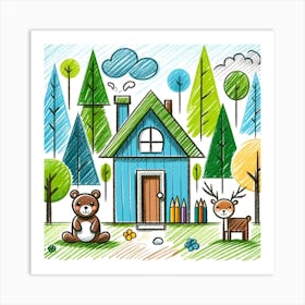 House In The Forest Art Print