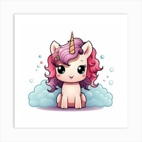 Cute Unicorn 518 Art Print