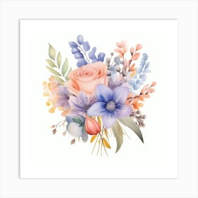 Watercolor Bouquet Art Print