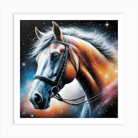 Galaxy Horse Art Print