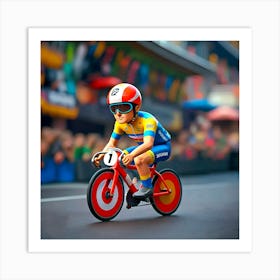 Olympic Cyclist Art Print