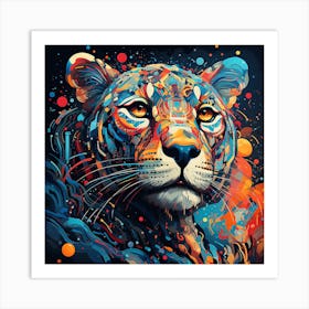 Colorful Tiger Art Print