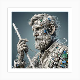 Man Made Of Wires Art Print