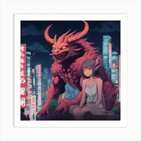 Demon Girl Art Print