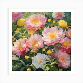 Pink Peonies 1 Art Print