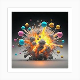 Explosion - Explosion Stock Videos & Royalty-Free Footage Art Print