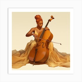 Cello Player Art Print