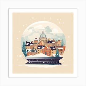 Quebec City Canada 3 Snowglobe Art Print