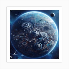 Futuristic Planet 1 Art Print