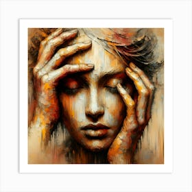 Soulful Silence Abstract Portrait Art Print