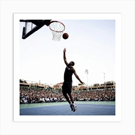 Basketball Player Dunks 1 Art Print