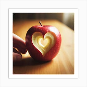 Heart Shaped Apple 3 Art Print