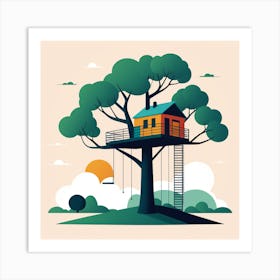 Tree House 3 Art Print