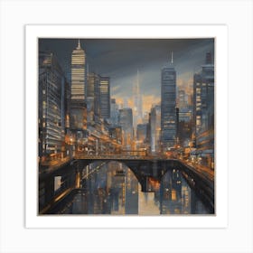 Night In The City Art Print