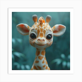 Cutie Giraffe Art Print
