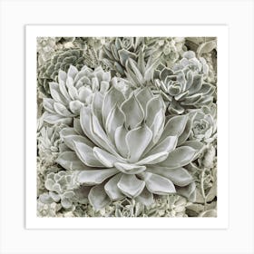 Succulents Plants Art Print