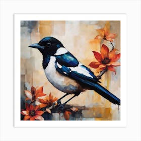 Bird Perched On A Branch Art Print